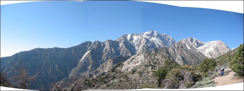 Panoramic 01 Williamson from saddle above 57 switchbacks